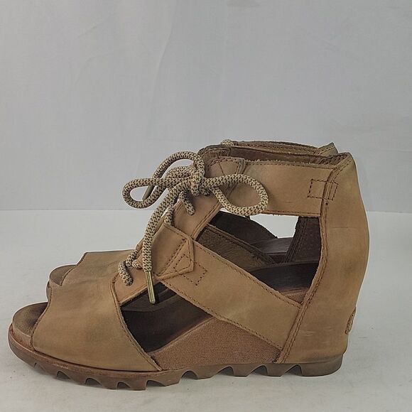 Sorel Joanie Lace Tie Wedge Women's Sandals - Picture 8 of 13